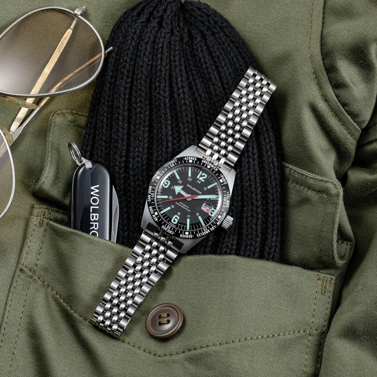 Skindiver WT Automatic Watch - Black Leather Strap