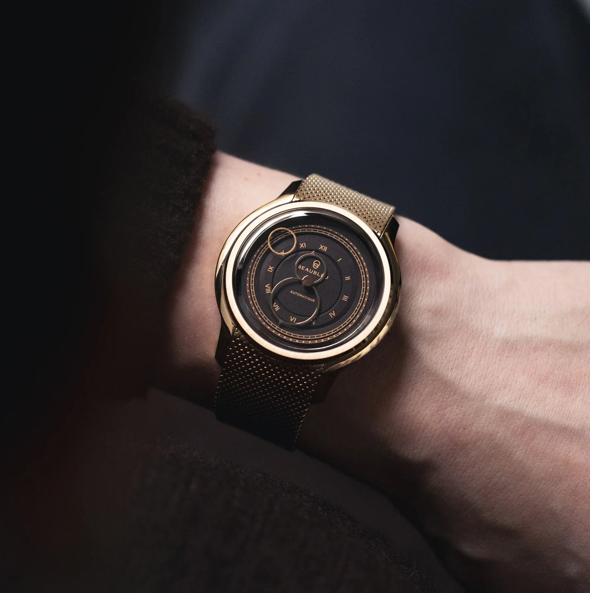 La Pièce n°1 - Moka - Leather strap - Grained Cognac