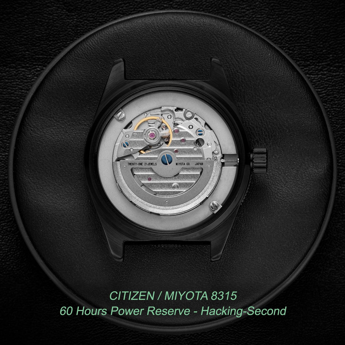 Douglas Grand Prix Professional Racing Watch - Black PVD - René Bonnet Djet 1962 Limited Edition - Black Rally Leather Strap