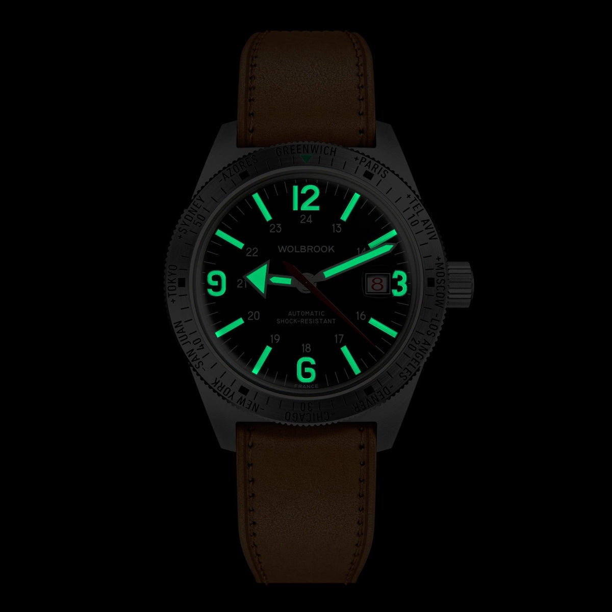 Skindiver WT Automatic Watch - Vintage & Steel - Camel Leather Strap