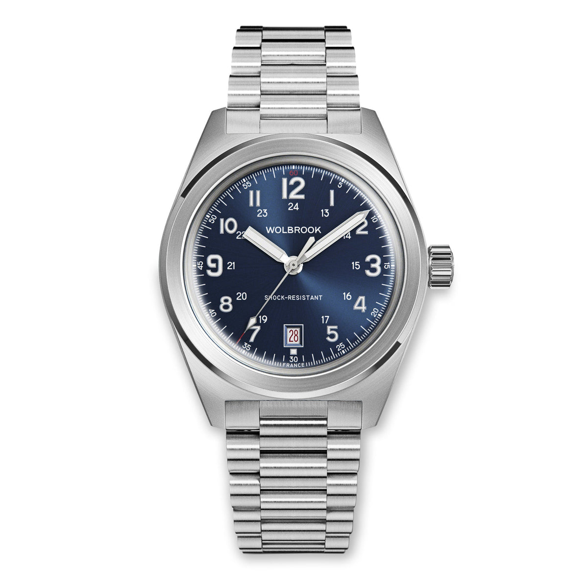 Outrider Automatic Watch – Blue - Blue Leather Strap