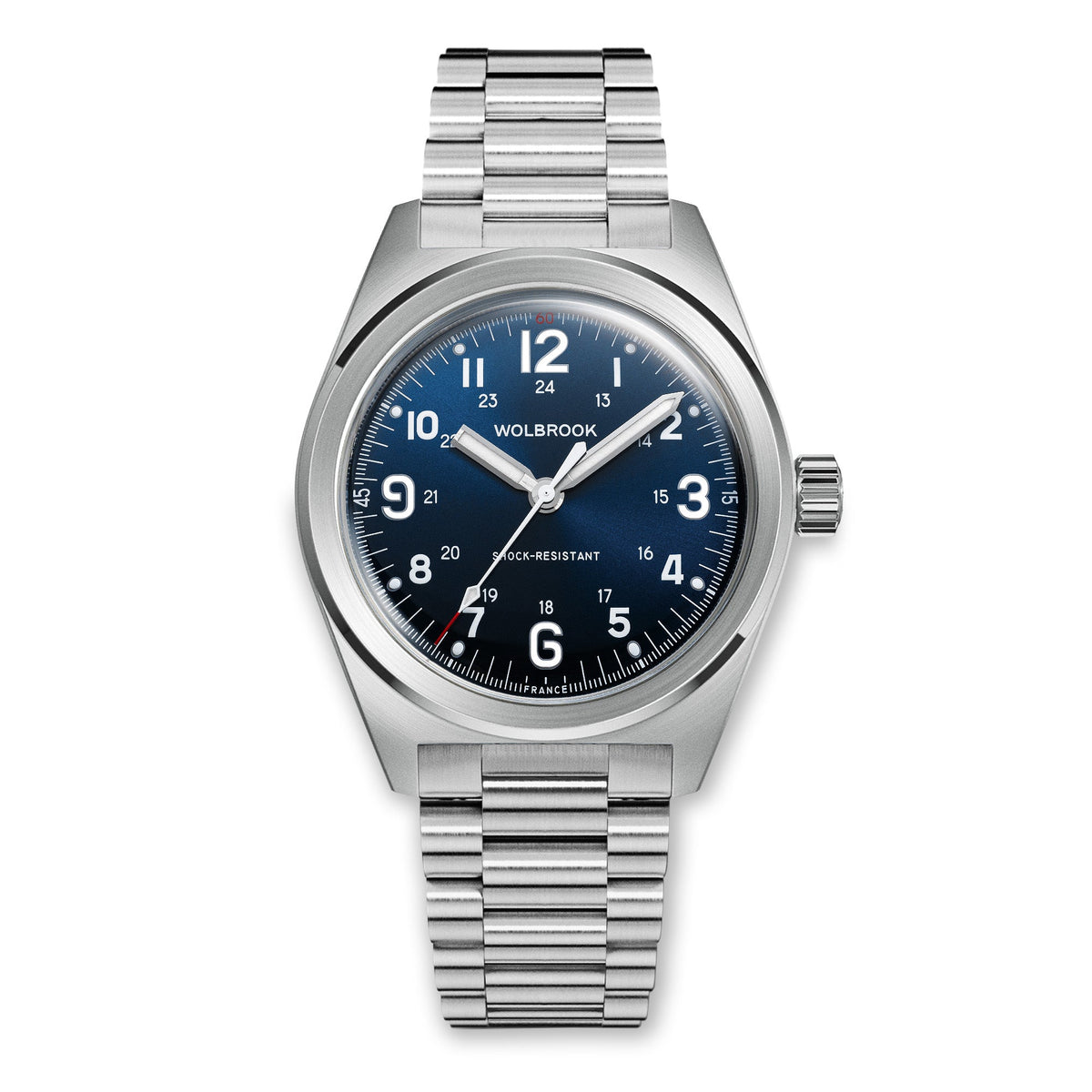 Outrider Automatic Watch – Blue, No Date - Blue Leather Strap