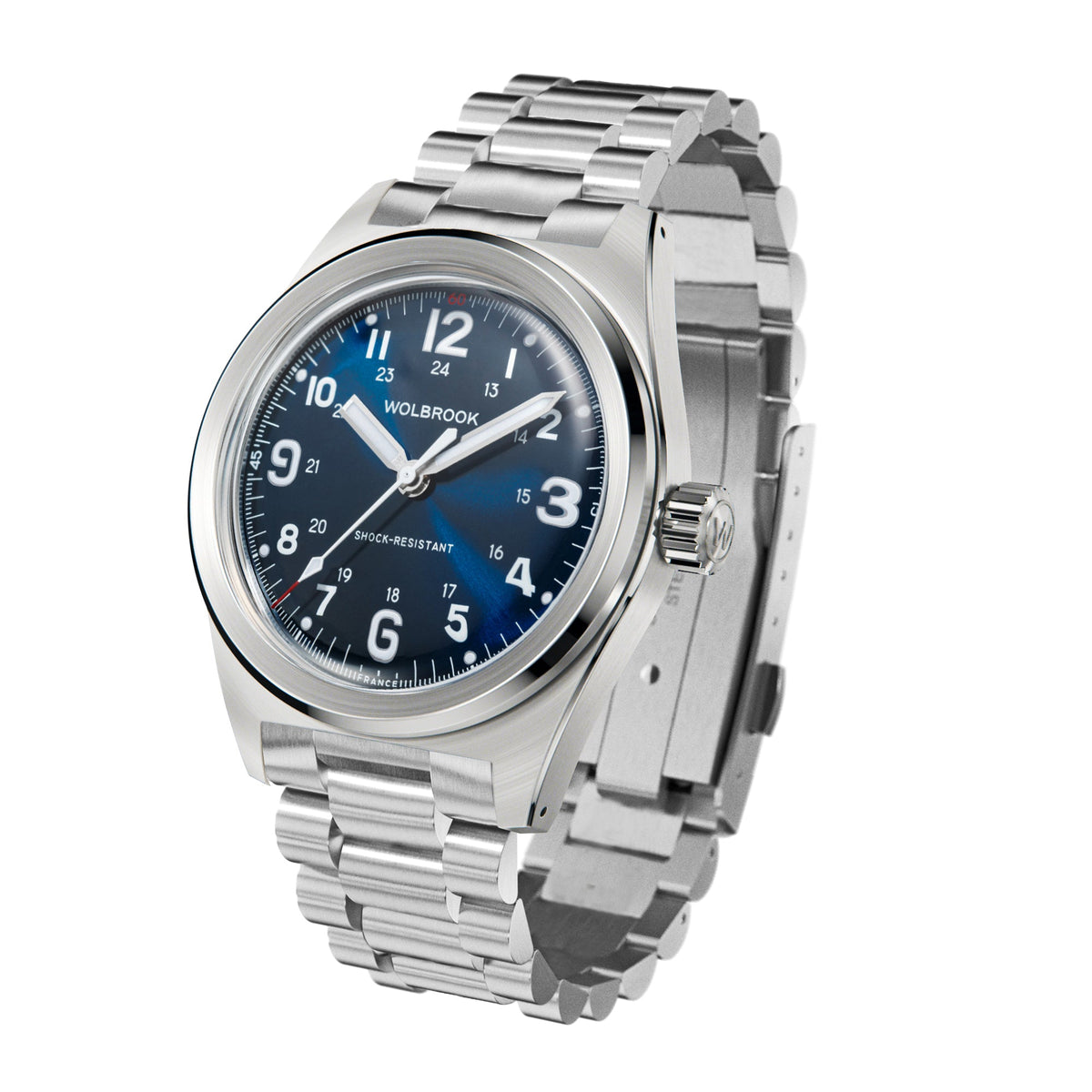 Outrider Automatic Watch – Blue, No Date - Blue Leather Strap