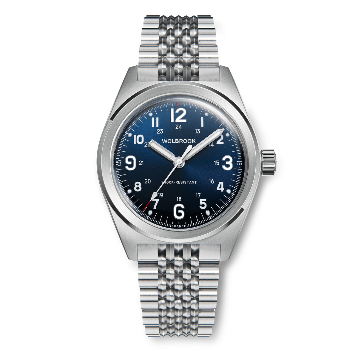 Outrider Automatic Watch – Blue, No Date - Blue Leather Strap