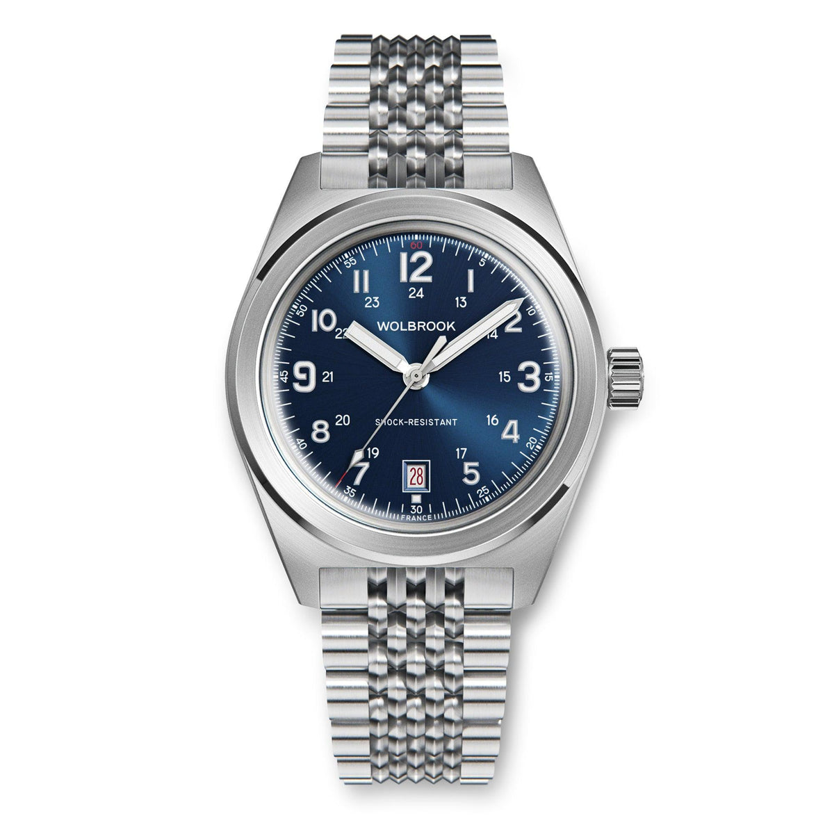 Outrider Automatic Watch – Blue - Blue Leather Strap