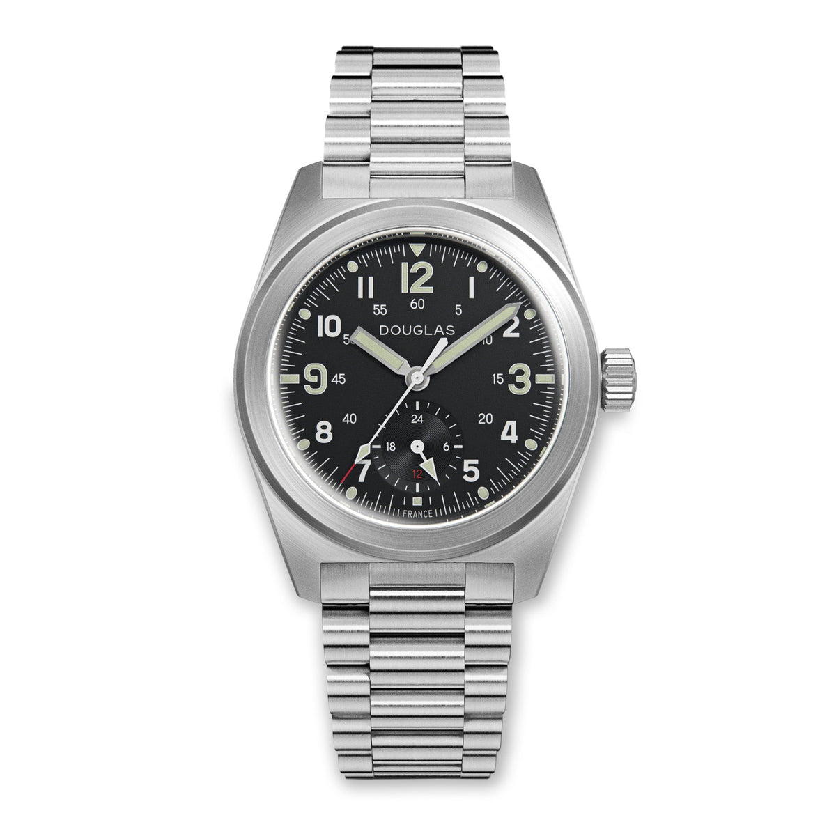Outrider Professional Mecaquartz 38 Field Watch – Black - Green Nylon & Leather Strap