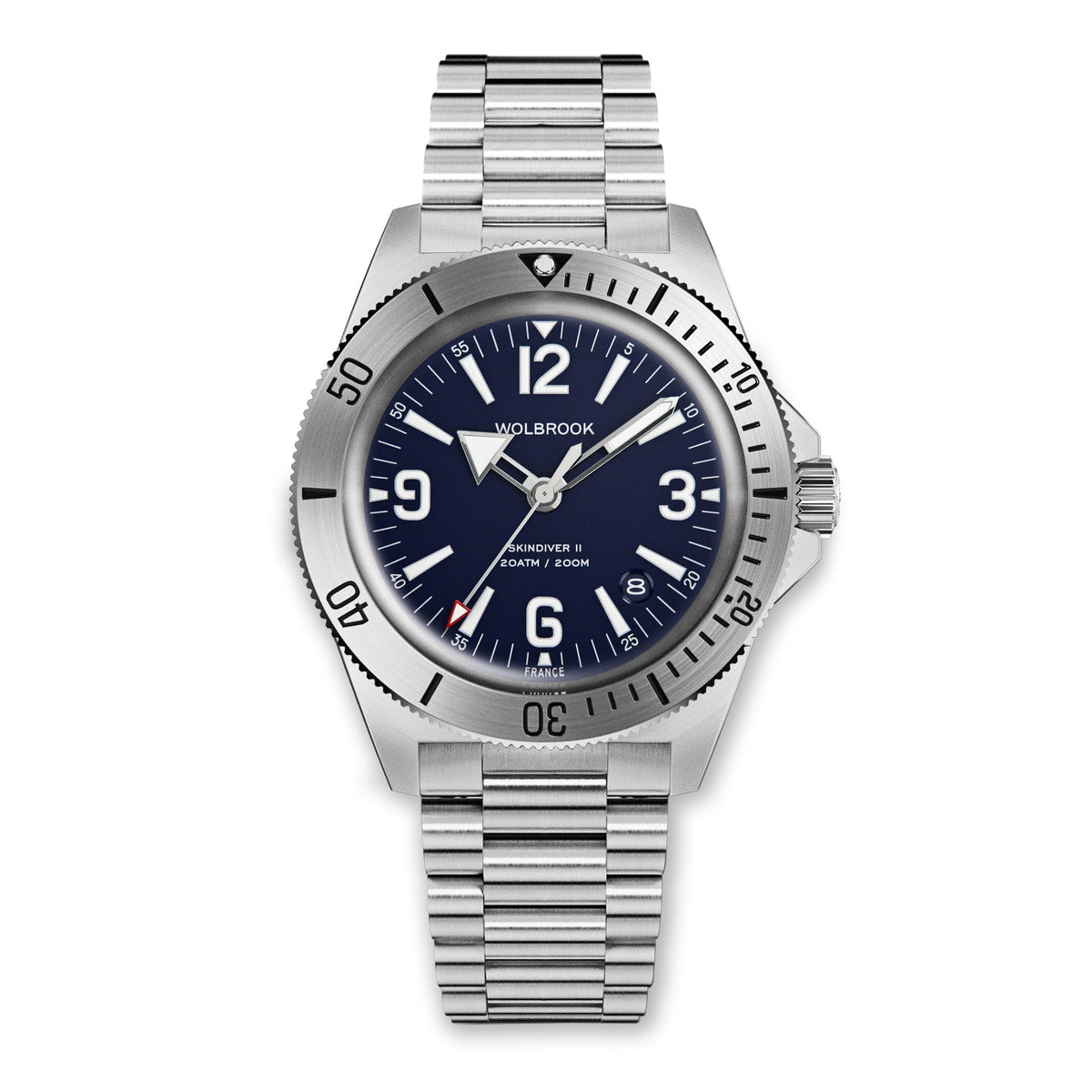 Skindiver II Automatic Dive Watch - Blue - Blue "Tropic" Rubber Strap