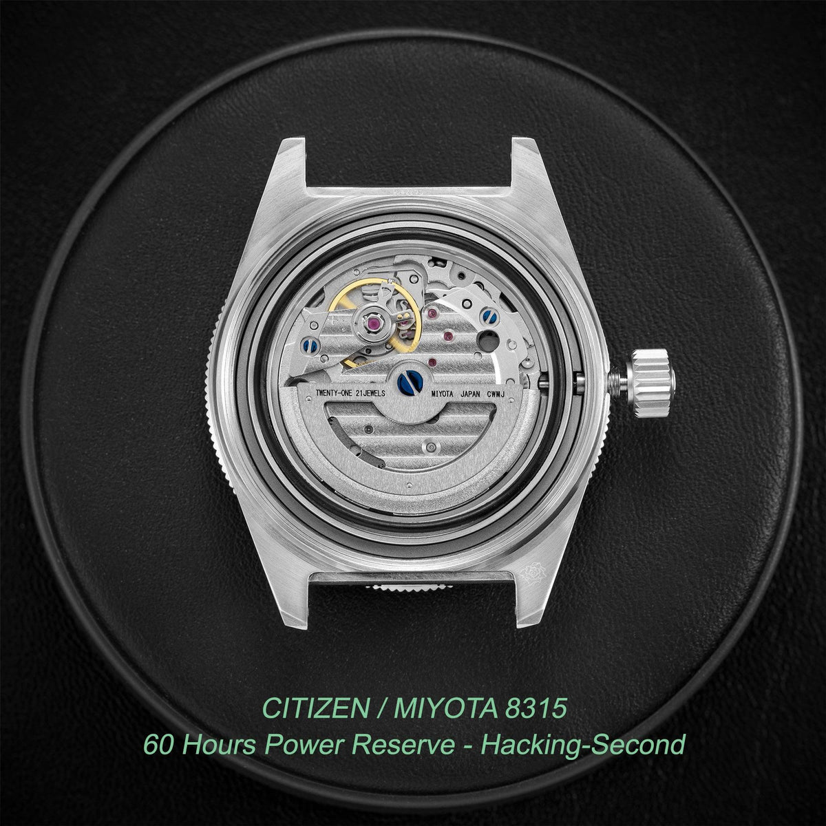 Skindiver Decompression Automatic Watch - MN90 - Sky Blue "Tropic" Rubber Strap