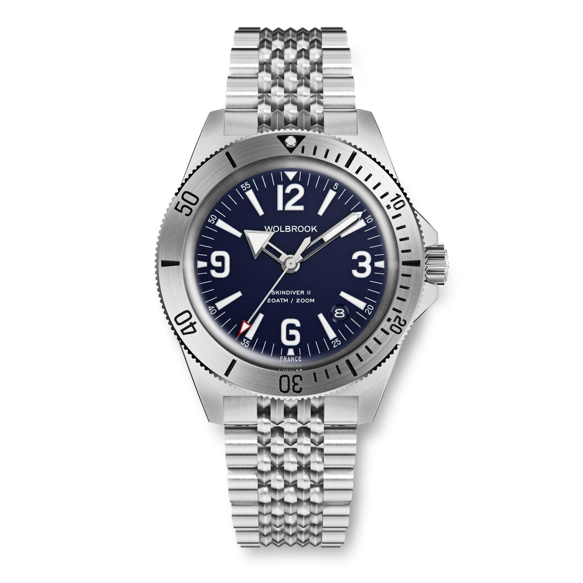 Skindiver II Automatic Dive Watch - Blue - Blue "Tropic" Rubber Strap