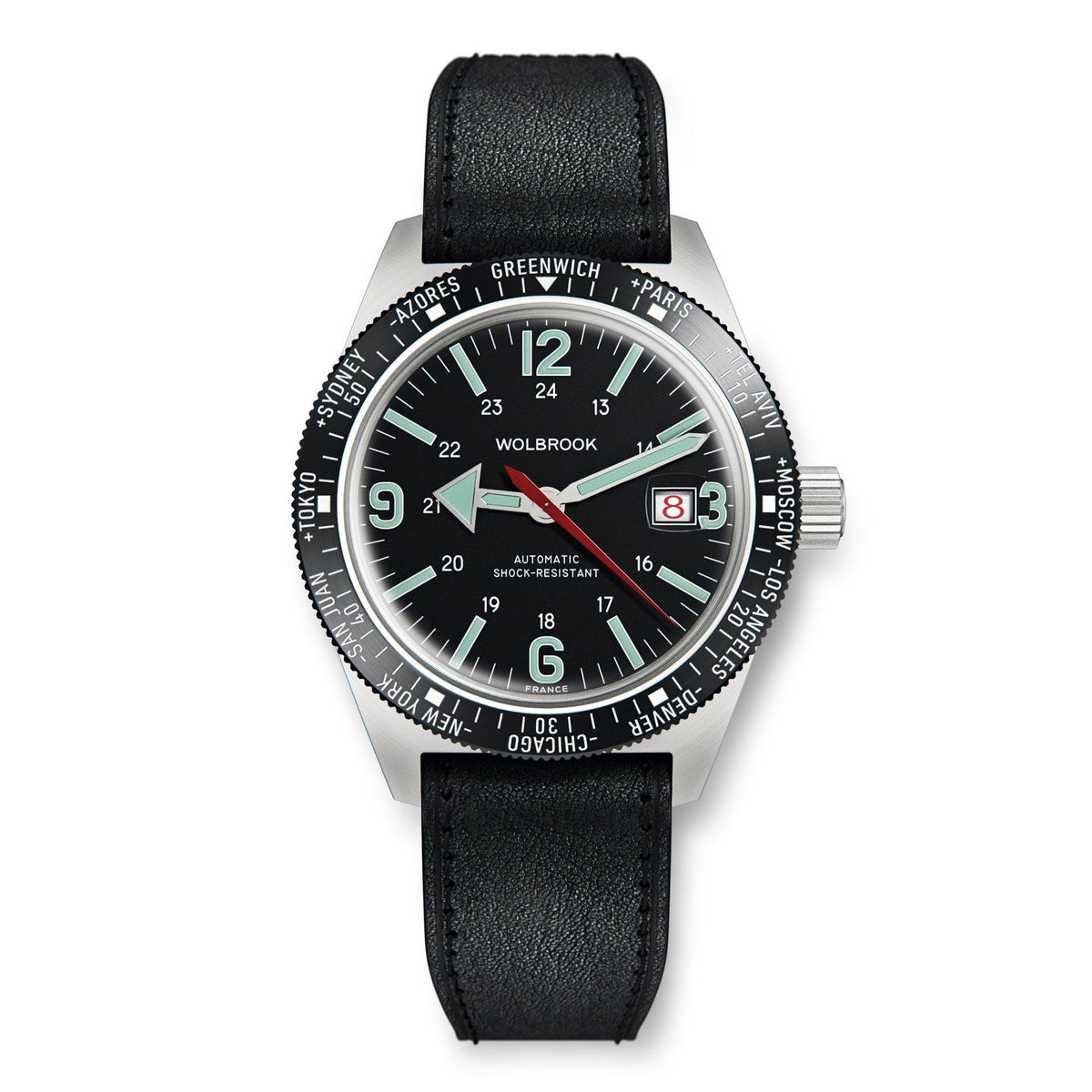 Skindiver WT Automatic Watch - Black Leather Strap