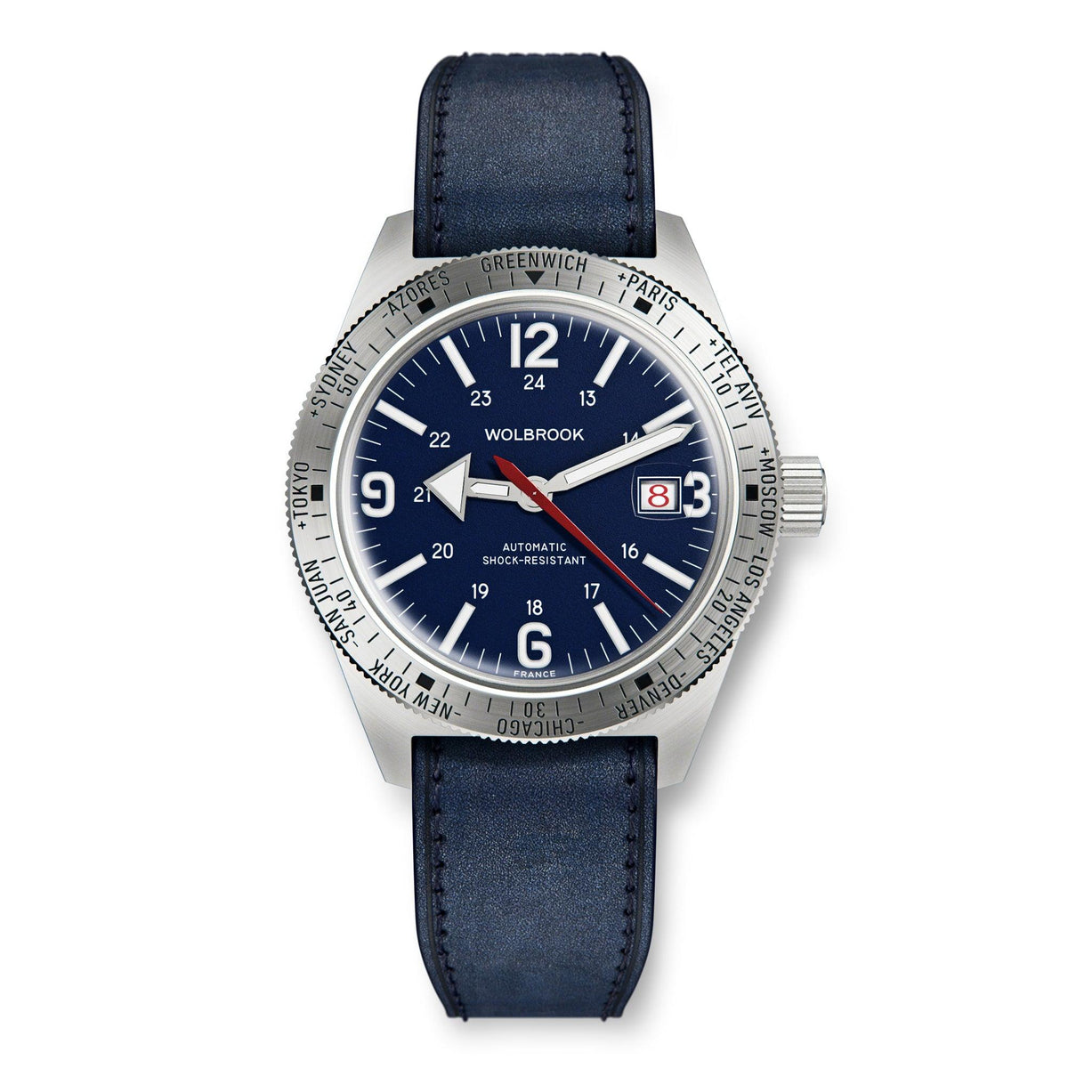Skindiver WT Automatic - Blue & Steel - Blue Leather Strap
