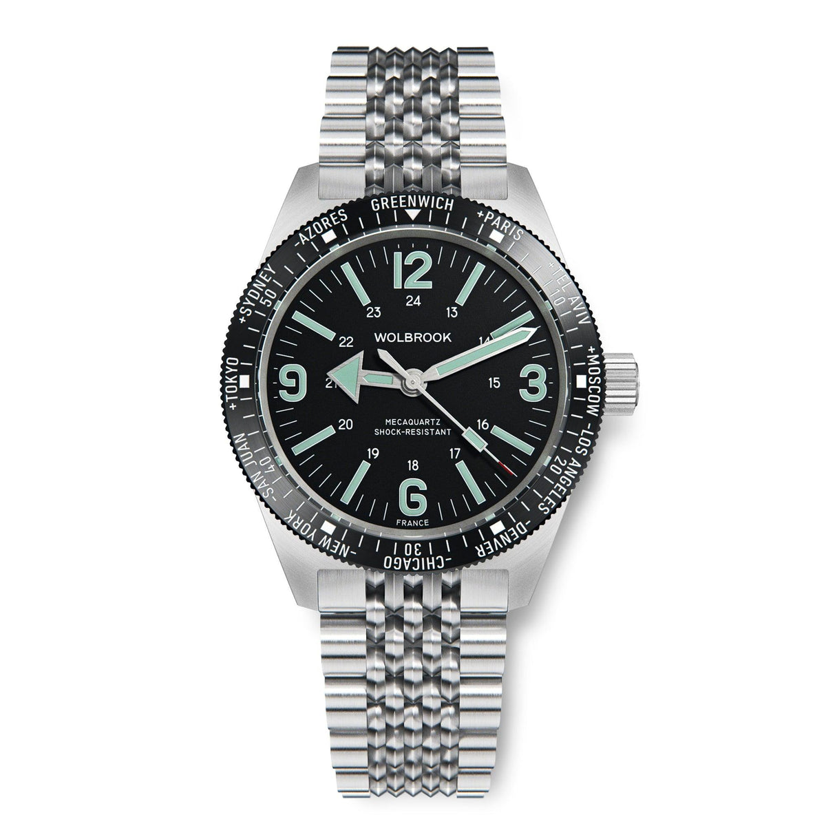 Skindiver WT Mecaquartz Watch - Black Nylon & Leather Strap