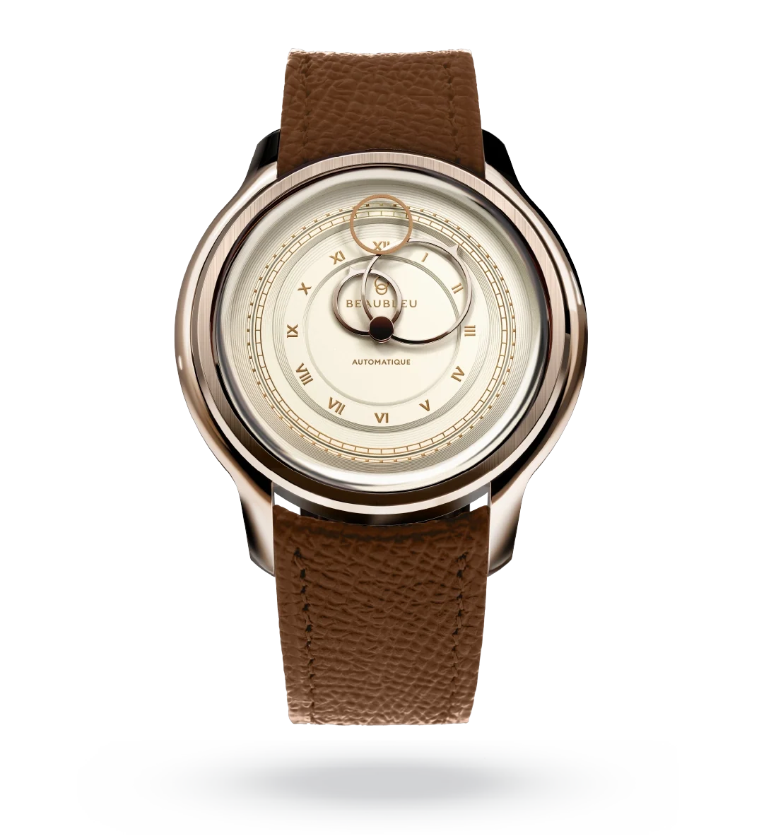 La Pièce n°1 - Champagne - Leather strap - Grained Black