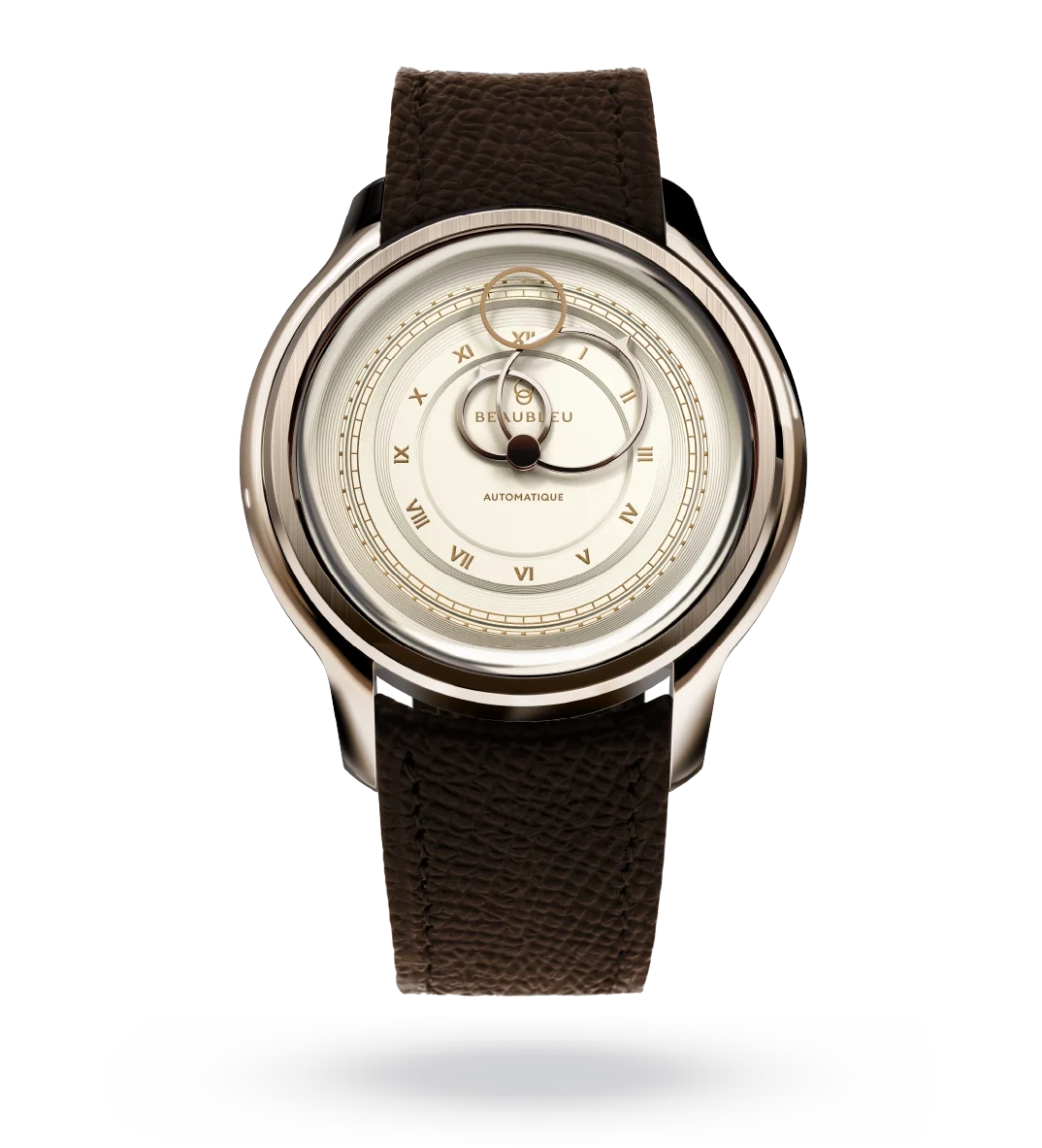 La Pièce n°1 - Champagne - Leather strap - Grained Black