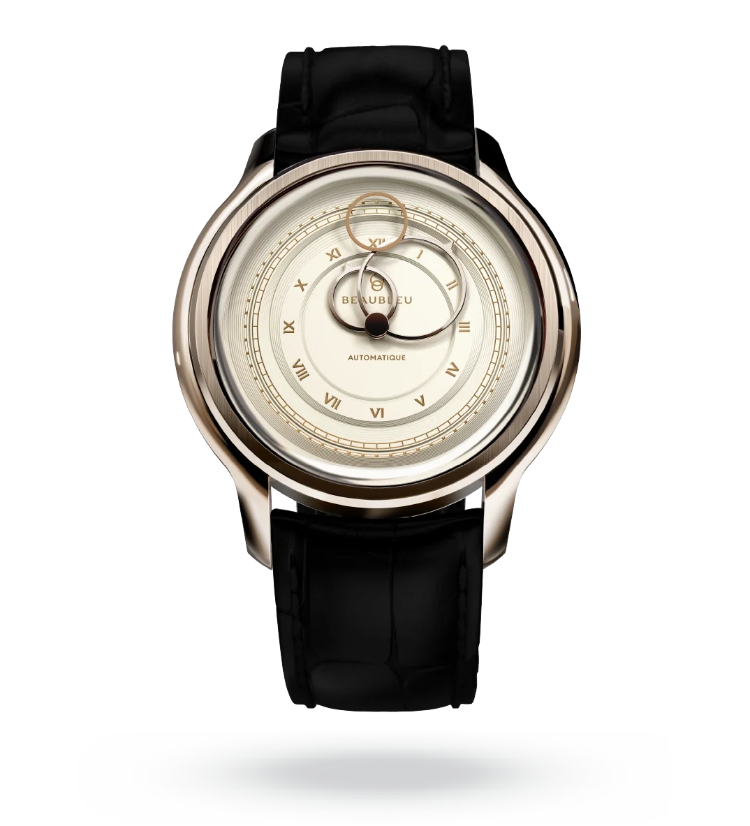 La Pièce n°1 - Champagne - Leather strap - Grained Black