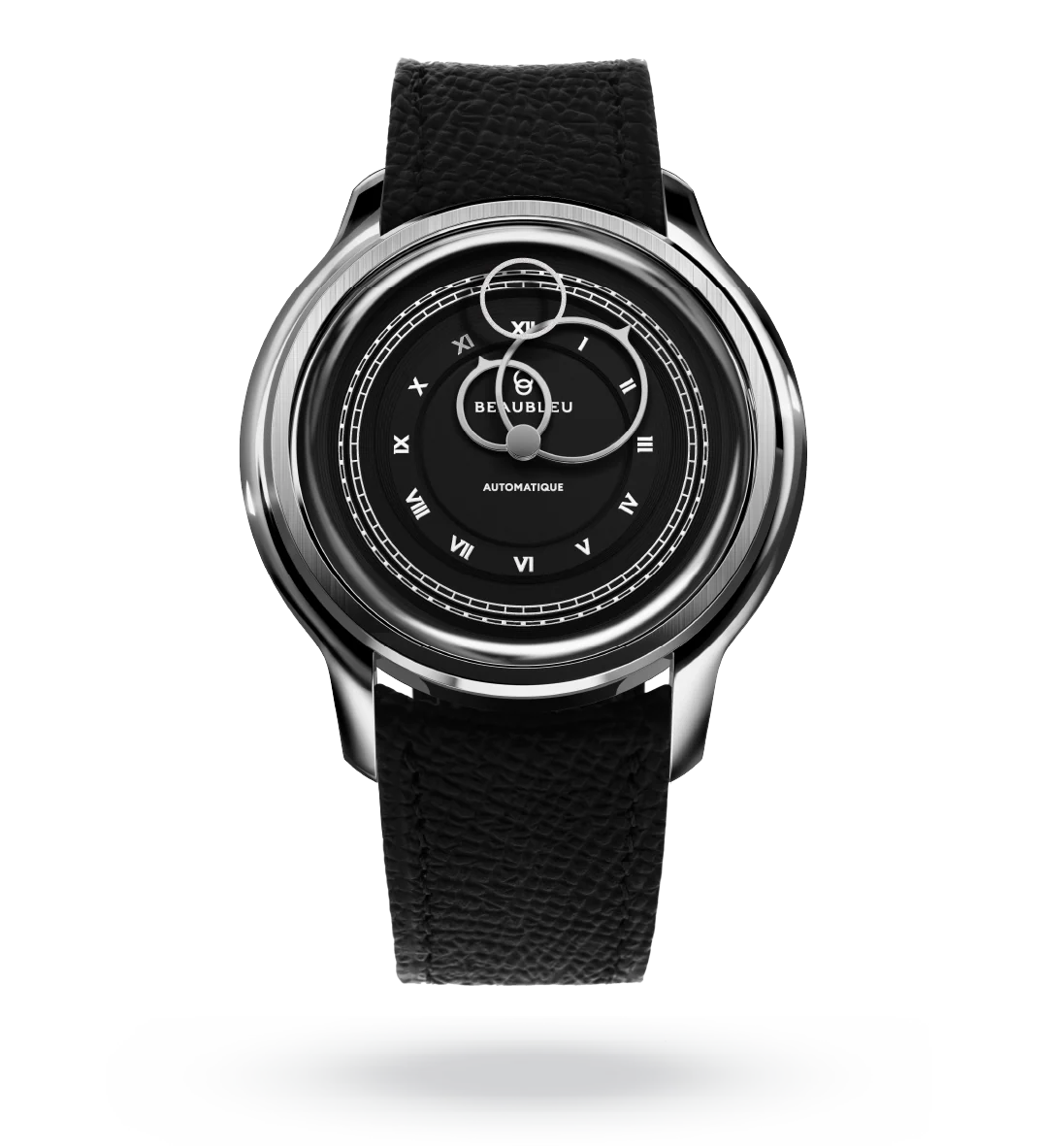 La Pièce n°1 - Graphite - Leather strap - Grained Black