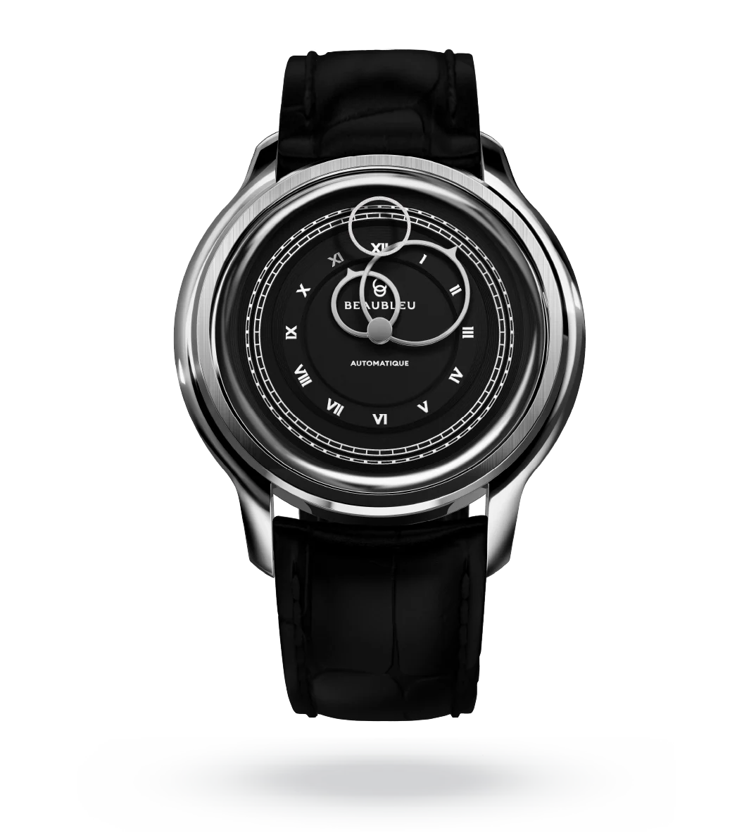 La Pièce n°1 - Graphite - Leather strap - Grained Black