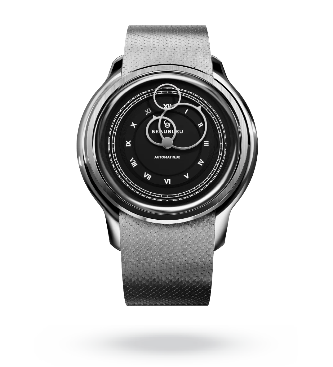 La Pièce n°1 - Graphite - Leather strap - Grained Black