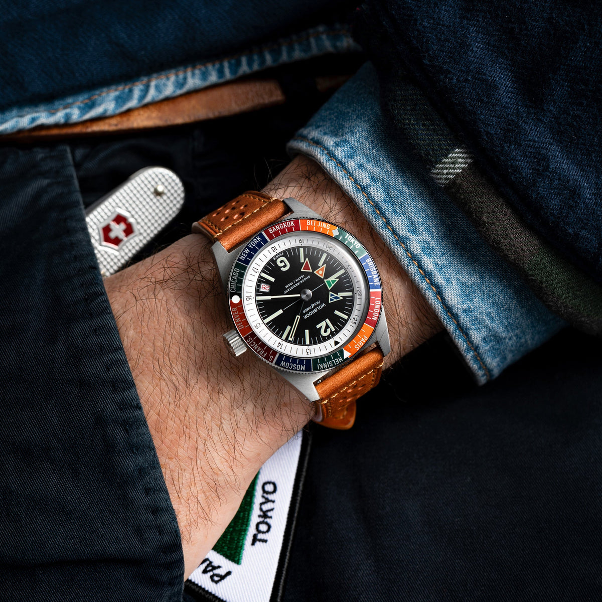 Pan4Timer Automatic - Camel Rally Leather Strap